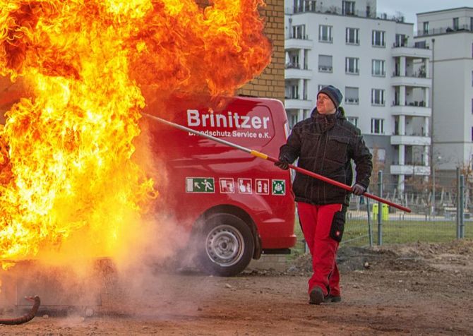 Feuerlöschübung in Berlin