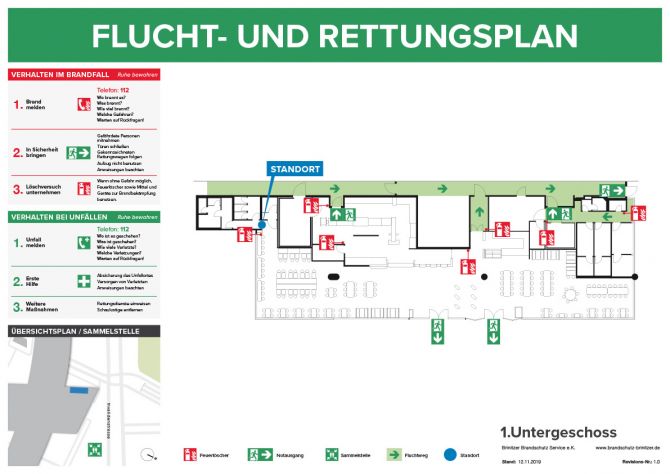 Beispiel Flucht- und Rettungspläne