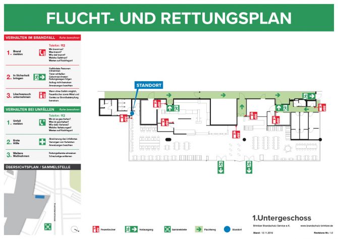 Beispiel  Flucht- und Rettungspläne